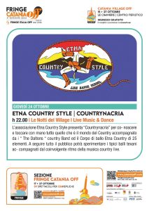 "CountryNacria" alle Notti del Village: l'Etna Country Style al Fringe Catania Off